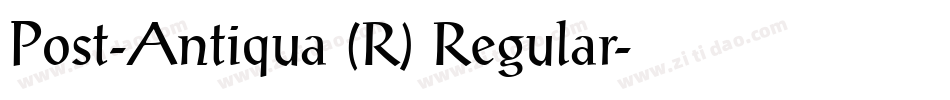 Post-Antiqua (R) Regular字体转换